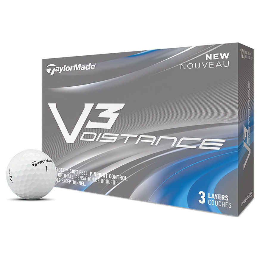 TaylorMade V3 DISTANCE ゴルフボール 3層 V3 Distance Golf Balls